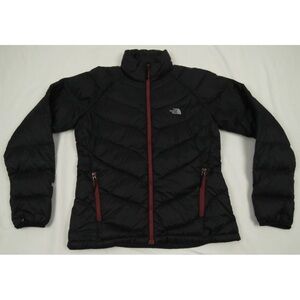 The North Face Goose Down 550 Nuptse Quilted Black Full Zip Puffer Coat Jacket L